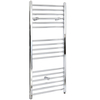 Scaldasalviette Elettrico Piatto 300W - Termoarredo Bagno Cromato - 1200 x 600mm - Kent