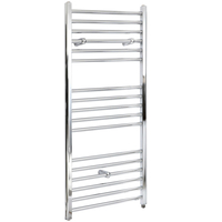 Scaldasalviette Elettrico Piatto 300W - Termoarredo Bagno Cromato - 1200 x 600mm - Kent