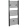 Scaldasalviette Elettrico Piatto 300W - Termoarredo Bagno Nero - 1200 x 500mm - Nero