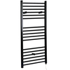 Scaldasalviette Elettrico Piatto 300W - Termoarredo Bagno Nero - 1200 x 600mm - Nero