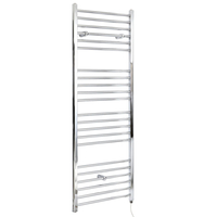 Scaldasalviette Elettrico Piatto 600W - Termoarredo Bagno Cromato - 1600 x 600mm - Kent