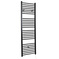 Scaldasalviette Elettrico Piatto 800W - Termoarredo Bagno Nero - 1800 x 400mm - Nero