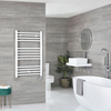 Scaldasalviette Elettrico Piatto con Elemento Riscaldante 400W e Copri Cavi - Bianco - 1000 x 500mm