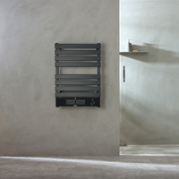 Scaldasalviette Elettrico Smart con Ventola - Antracite - 800mm x 500mm - con Presa Elettrica