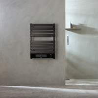 Scaldasalviette Elettrico Smart con Ventola - Nero - 800mm x 500mm - con Presa Elettrica