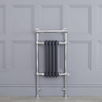 Scaldasalviette Elettrico Tradizionale - 400W - Antracite - 930mm x 450mm - Barra Superiore Piatta