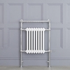 Scaldasalviette Elettrico Tradizionale - 600W - Bianco - 620mm con Barra Superiore Piatta