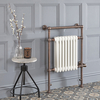 Scaldasalviette Elettrico Tradizionale - Termoarredo Bagno 600W - Bronzo Lucidato ad Olio - 930 x 620mm - Elizabeth