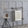 Scaldasalviette Elettrico Tradizionale - Termoarredo Bagno 600W - Ottone Spazzolato - 930 x 620mm - Elizabeth