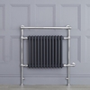 Scaldasalviette Elettrico Tradizionale - Termoarredo Bagno 800W - Antracite - 930 x 790mm - Elizabeth