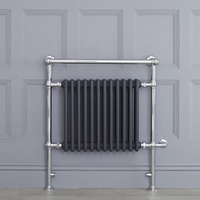Scaldasalviette Elettrico Tradizionale - Termoarredo Bagno 800W - Antracite - 930 x 790mm - Elizabeth