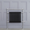 Scaldasalviette Elettrico Tradizionale - Termoarredo Bagno 800W - Colore Nero - 930 x 790mm - Elizabeth
