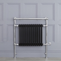 Scaldasalviette Elettrico Tradizionale - Termoarredo Bagno 800W - Colore Nero - 930 x 790mm - Elizabeth