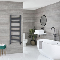 Scaldasalviette Misto Curvo - Termoarredo Bagno Antracite con Varie Dimensioni - Artle