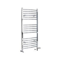 Scaldasalviette Misto Curvo - Termoarredo Bagno Cromato - 1200 x 500mm - 393W - Kent