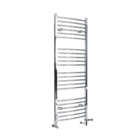 Scaldasalviette Misto Curvo - Termoarredo Bagno Cromato - 1600 x 500mm - 395W - Kent