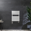 Scaldasalviette Misto di Design Bianco con Pannelli Piatti - 600 x 400mm - Lustro
