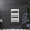 Scaldasalviette Misto di Design Bianco con Pannelli Piatti - 825 x 450mm - Lustro