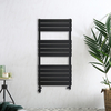 Scaldasalviette Misto di Design Nero - Scelta di Dimensioni e Copri Cavo