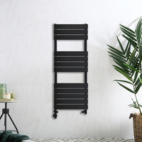 Scaldasalviette Misto di Design Nero con Pannelli Piatti - 1200 x 450mm - Lustro