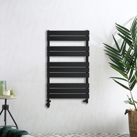 Scaldasalviette Misto di Design Nero con Pannelli Piatti - 975 x 600mm - Lustro