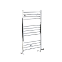 Scaldasalviette Misto Piatto - Termoarredo Bagno Cromato - 1000 x 400mm - 276W - Kent