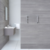 Scaldasalviette Moderno con Ripiano Porta-Salviette - Termoarredo Bagno Cromato - 294 x 532mm - 165 Watt - Duchessa