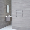 Scaldasalviette Moderno con Ripiano Porta-Salviette - Termoarredo Bagno Cromato - 494 x 532mm - 205 Watt - Duchessa