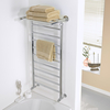 Scaldasalviette Moderno con Ripiano Porta-Salviette - Termoarredo Bagno Cromato - 994 x 532mm - 324 Watt - Duchessa