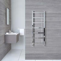 Scaldasalviette Moderno Piatto a Scaletta - Termoarredo Bagno Cromato - 1200 x 450mm - 284 Watt - Eton