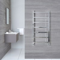 Scaldasalviette Moderno Piatto a Scaletta - Termoarredo Bagno Cromato - 1200 x 600mm - 326 Watt - Eton