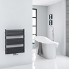 Scaldasalviette Nero ad Attacco Centrale - 736 x 600mm - Arch