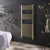 Scaldasalviette Piatto - Acciaio Inossidabile Effetto Oro Satinato - 1000mm x 500mm