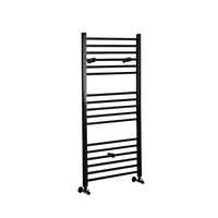 Scaldasalviette Piatto Nero - Termoarredo Bagno - 1200 x 500mm - 594 Watt - Nox