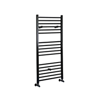 Scaldasalviette Piatto Nero - Termoarredo Bagno - 1200 x 600mm - 681 Watt - Nox