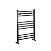 Scaldasalviette Piatto Nero - Termoarredo Bagno - 800 x 500mm - 372 Watt - Nox