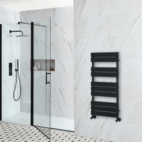 Scaldasalviette Piatto Nero 513W - 975 x 450mm - Lustro
