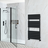 Scaldasalviette Piatto Nero 796W - 1200 x 600mm - Lustro
