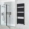 Scaldasalviette Piatto Nero 990W - 1500 x 600mm - Lustro