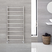 Scaldasalviette Termoarredo Bagno a Scaletta - Acciaio Inossidabile Cromato - 600 x 1200mm - 389 Watt - Quo