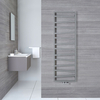 Scaldasalviette Termoarredo Bagno con Attacco Centrale - Argento - 1545 x 500mm - 736 Watt - Torun