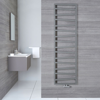 Scaldasalviette Termoarredo Bagno con Attacco Centrale - Argento - 1780 x 500mm - 794 Watt - Torun