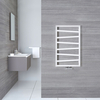 Scaldasalviette Termoarredo Bagno con Attacco Centrale - Bianco - 835 x 500mm - 405 Watt - Torun