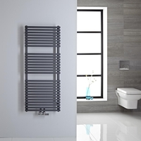 Scaldasalviette Termoarredo Bagno con Attacco Centrale - Design Tubolare Antracite - 1215 x 500mm - 362 Watt - Magera