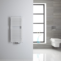 Scaldasalviette Termoarredo Bagno con Attacco Centrale - Design Tubolare Bianco - 835 x 400mm - 304 Watt - Magera