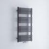 Scaldasalviette Termoarredo Bagno Curvo con Attacco Centrale - Antracite - 1000 x 500mm - 986 Watt - Arch