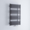 Scaldasalviette Termoarredo Bagno Curvo con Attacco Centrale - Antracite - 1000 x 600mm - 1157 Watt - Arch