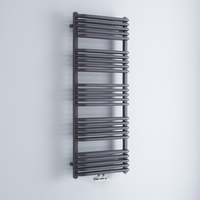 Scaldasalviette Termoarredo Bagno Curvo con Attacco Centrale - Antracite - 1269 x 500mm - 1191 Watt - Arch