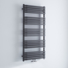 Scaldasalviette Termoarredo Bagno Curvo con Attacco Centrale - Antracite - 1269 x 600mm - 1387 Watt - Arch