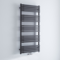 Scaldasalviette Termoarredo Bagno Curvo con Attacco Centrale - Antracite - 1269 x 600mm - 1387 Watt - Arch